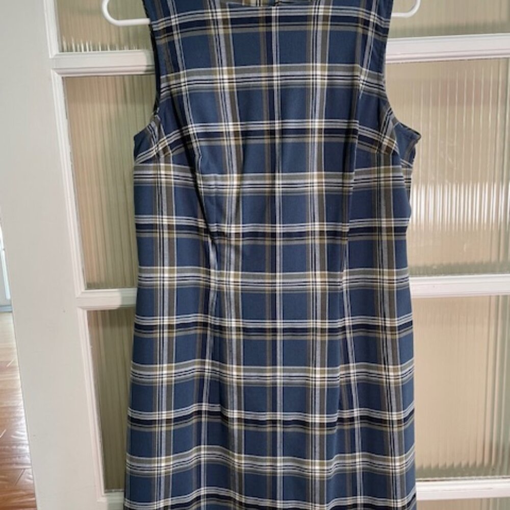 Women's Blue Plaid Dress